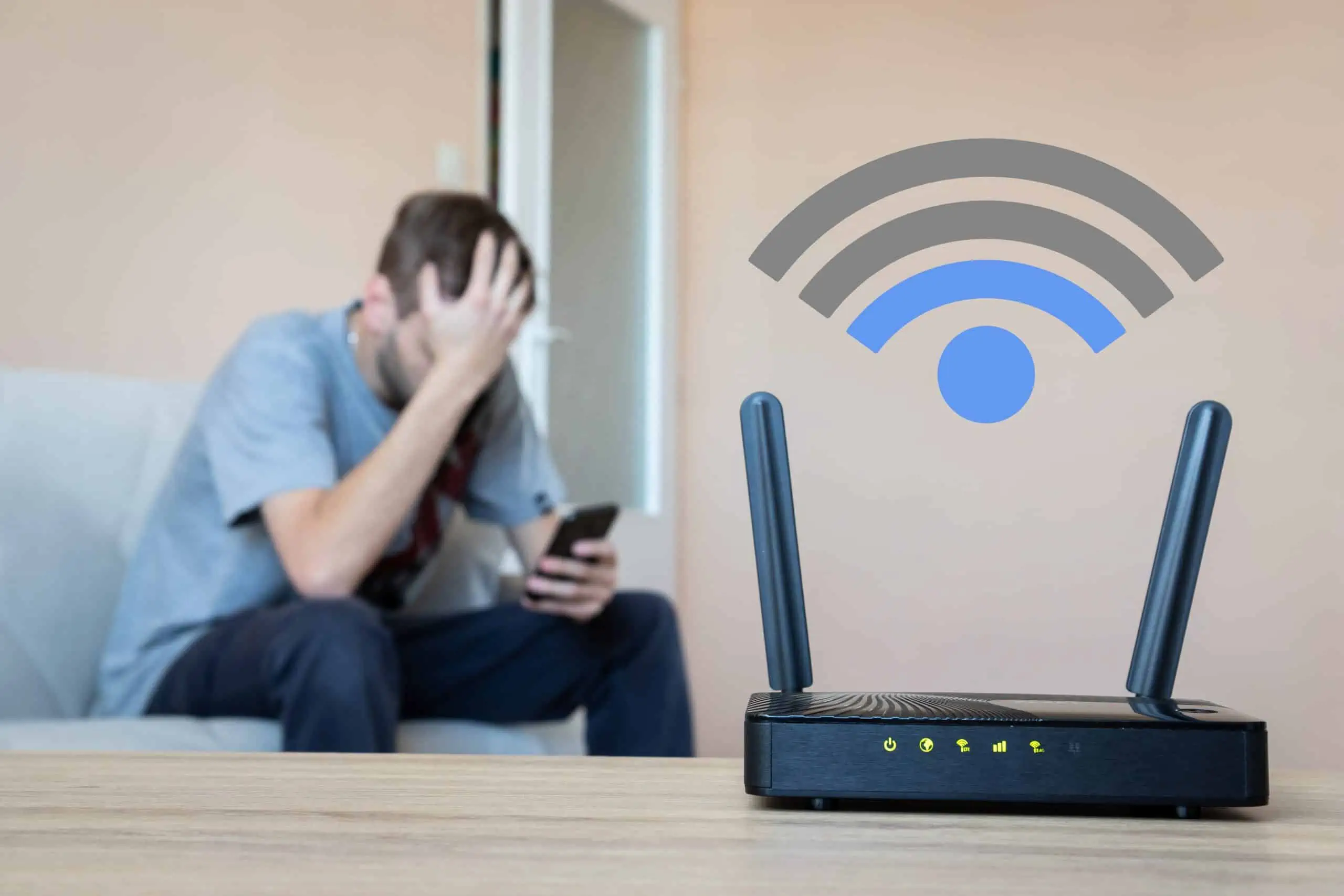 WiFi Router With Bad WiFi Signal Problems And Slow Internet